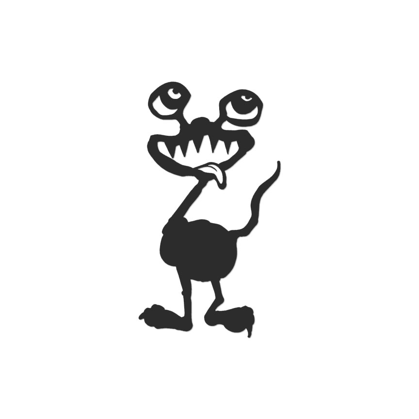 Cute Monster - Vinyl Decal Sticker - Multiple Color & Sizes